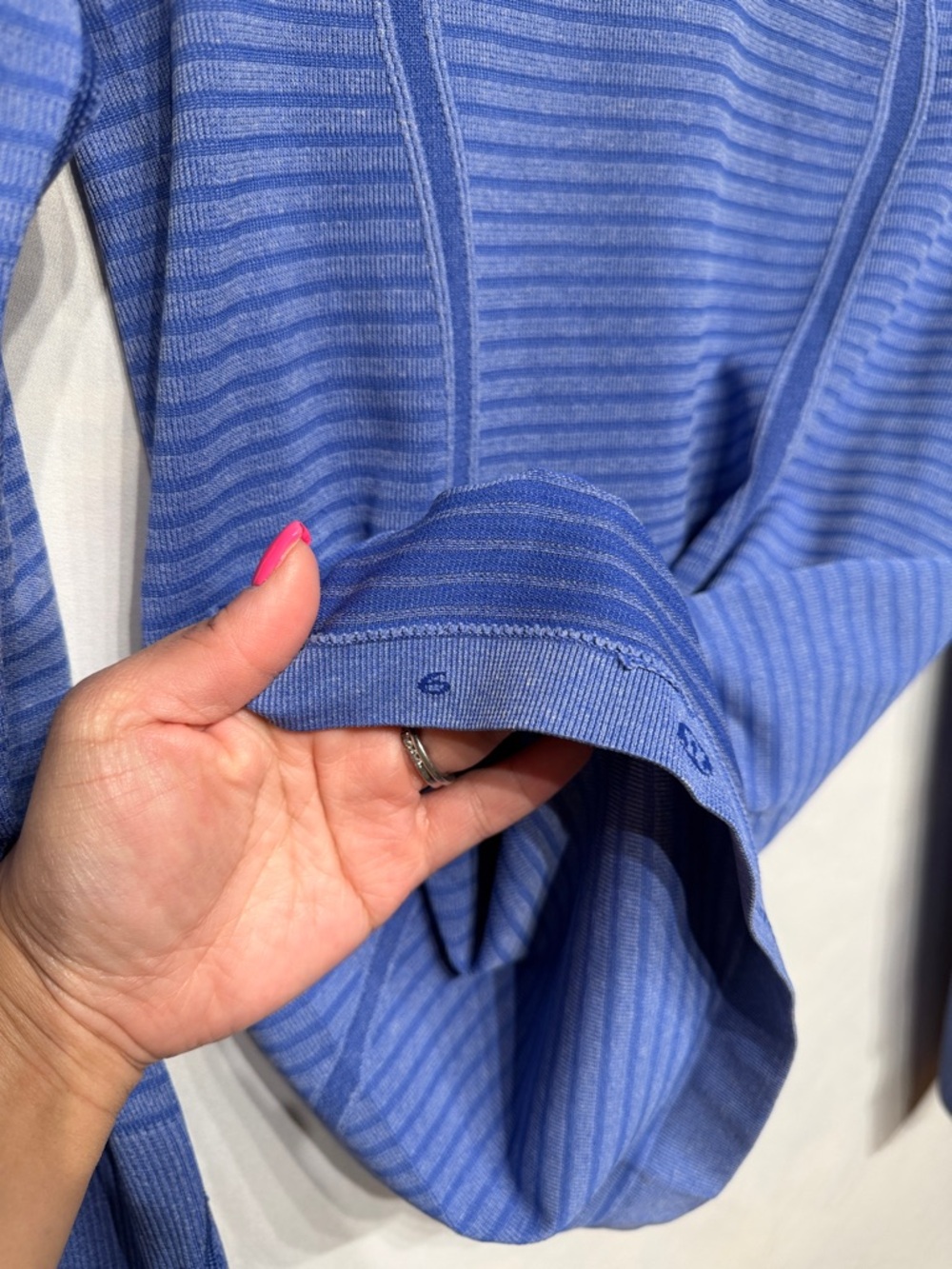 Lululemon Swiftly Tech Long Sleeve Crew Heathered Sapphire Blue 6 - Picture 8 of 8